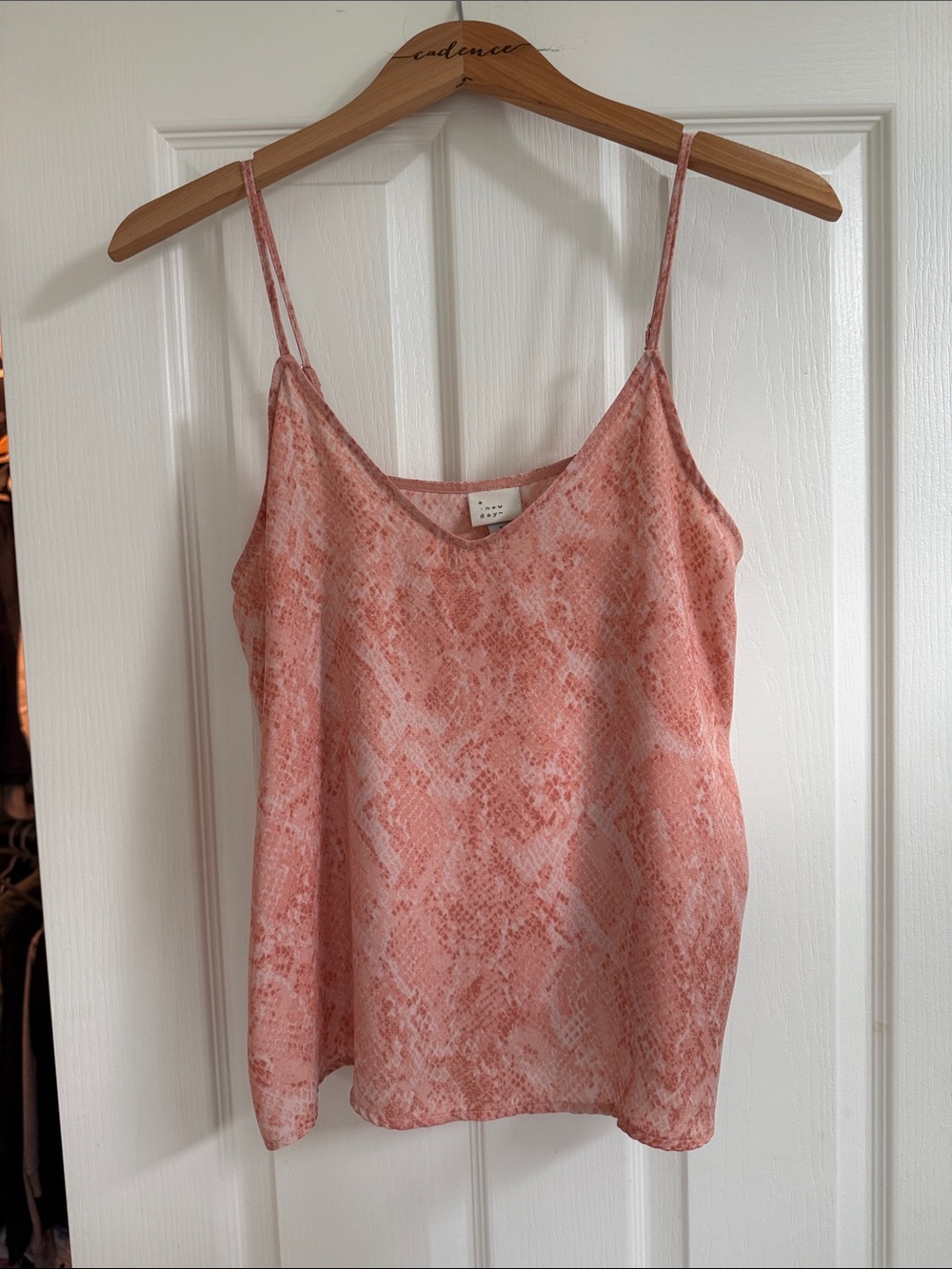 a new day Pink Snake-Print Satin Cami